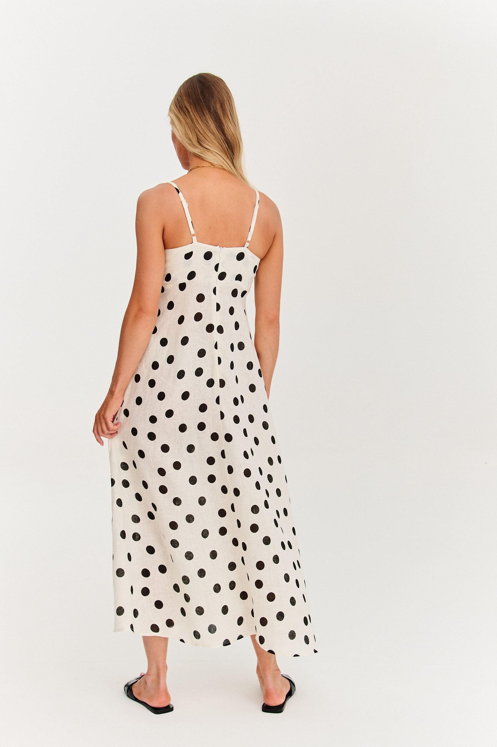 Roxana - Rochie maxi cu bretele Summer Dots