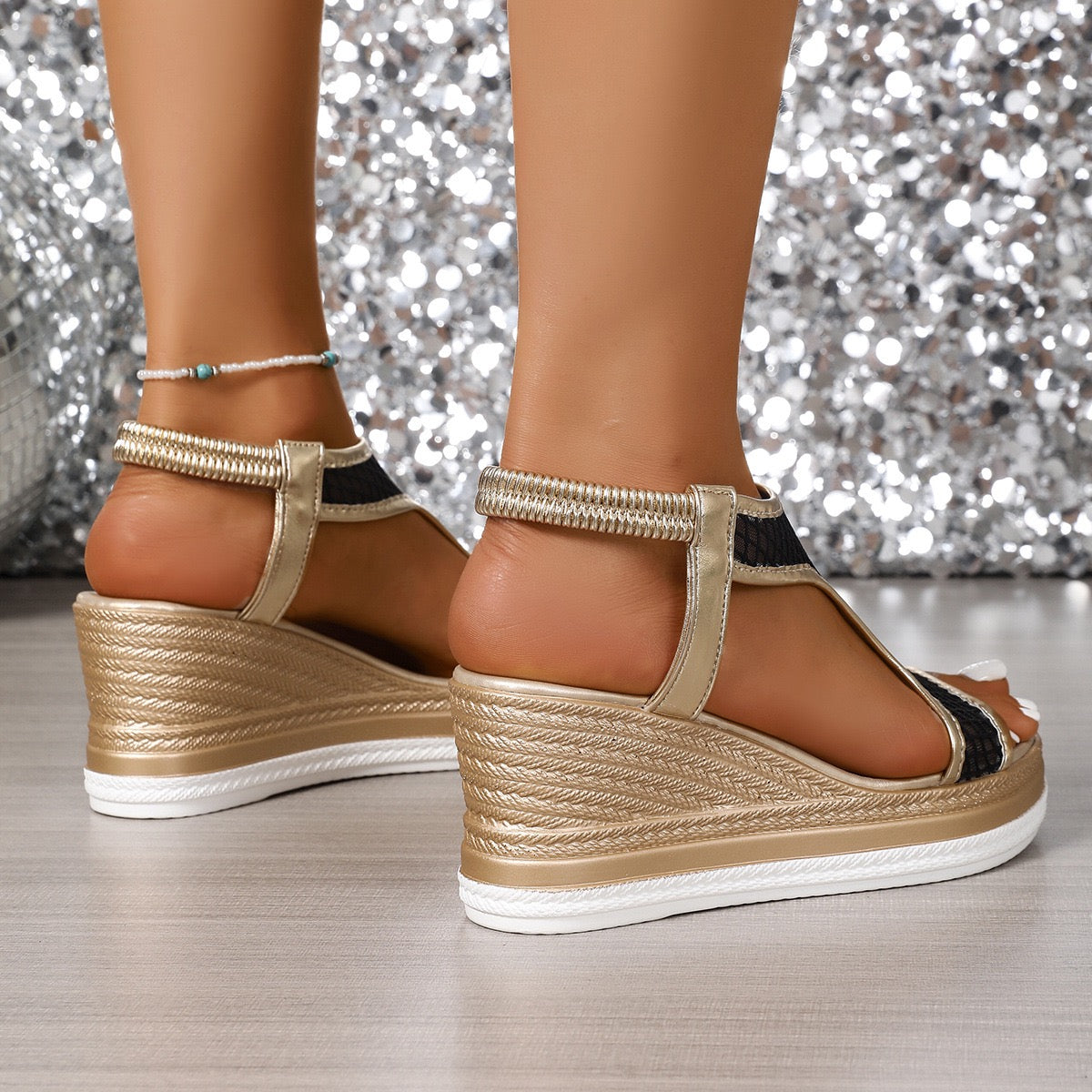 Elena – Sandale ortopedice elegante damă, fără închidere, cu pană