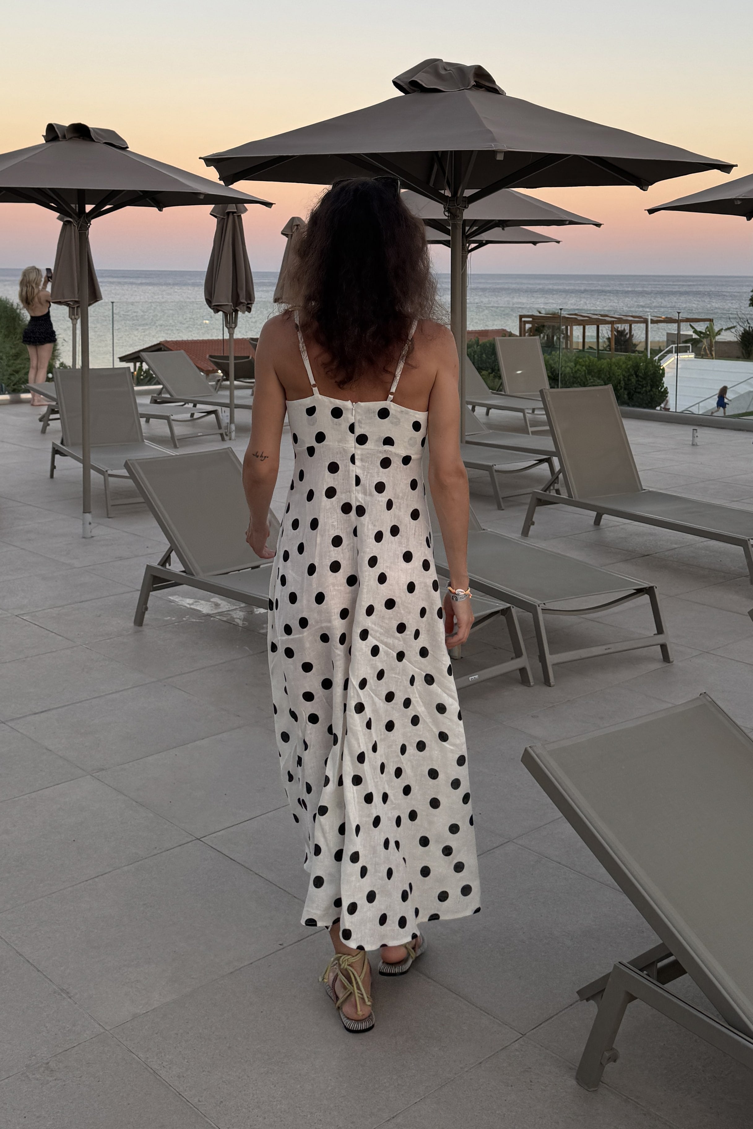 Roxana - Rochie maxi cu bretele Summer Dots