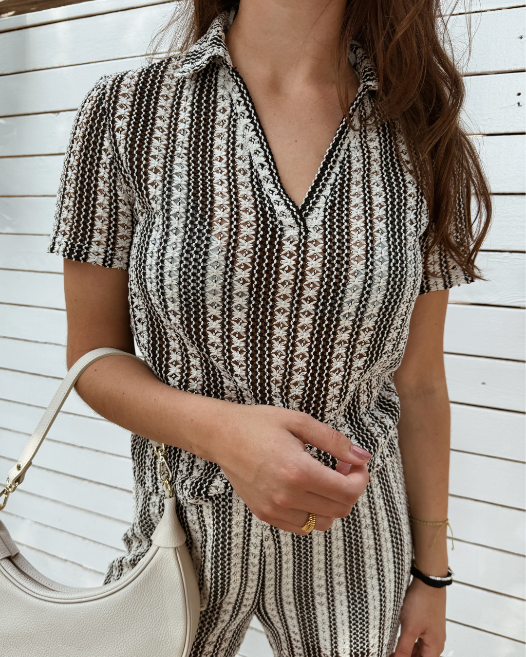 Anca | Top de vară | Negru/Alb | Tall