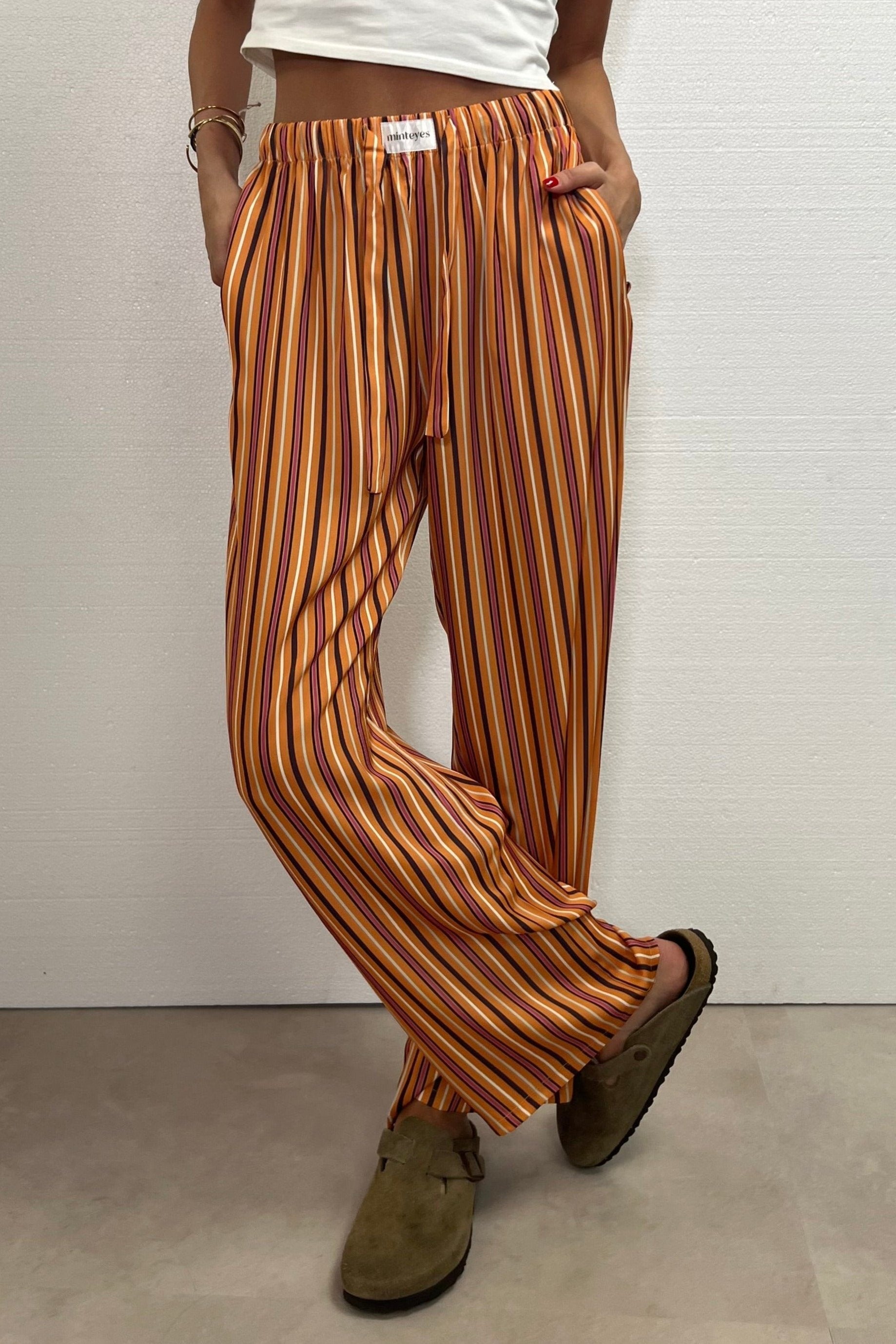 Raluca – Pantaloni lungi din satin