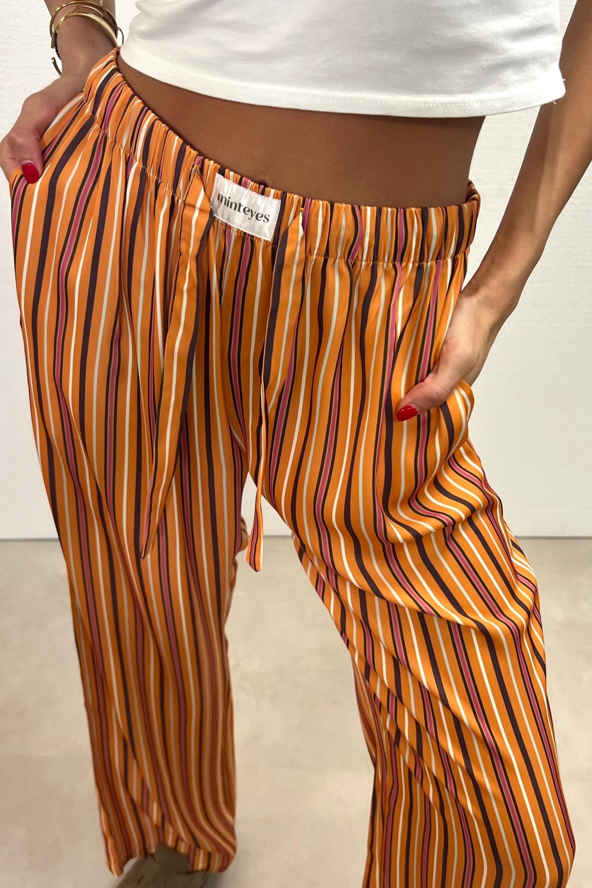 Raluca – Pantaloni lungi din satin