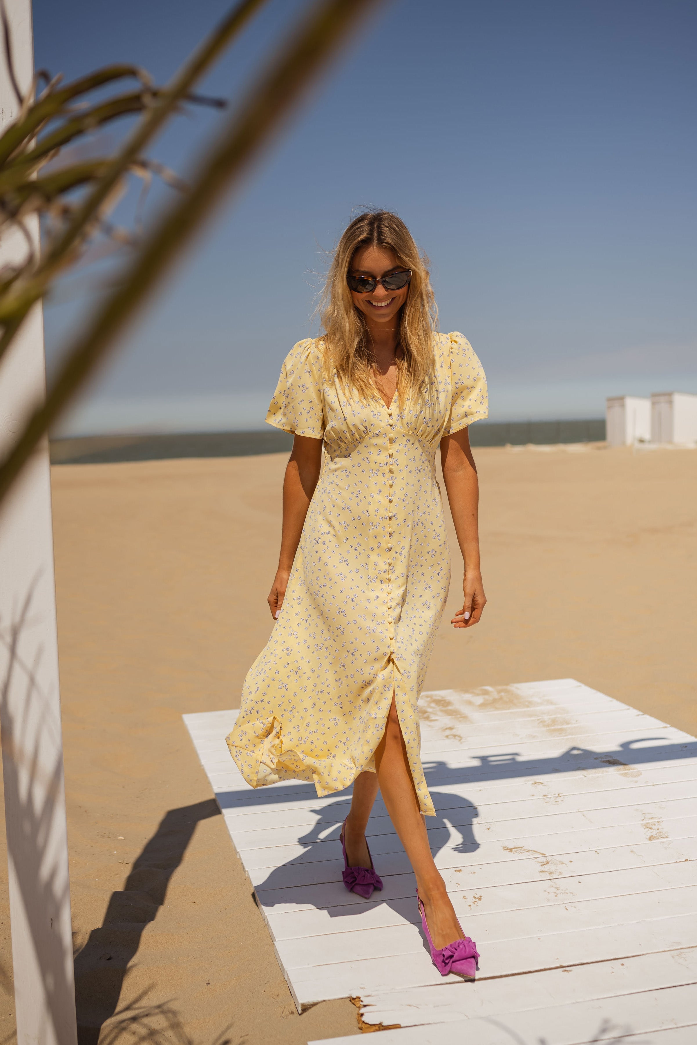 Ioana™ | Rochie midi de vară cu flori