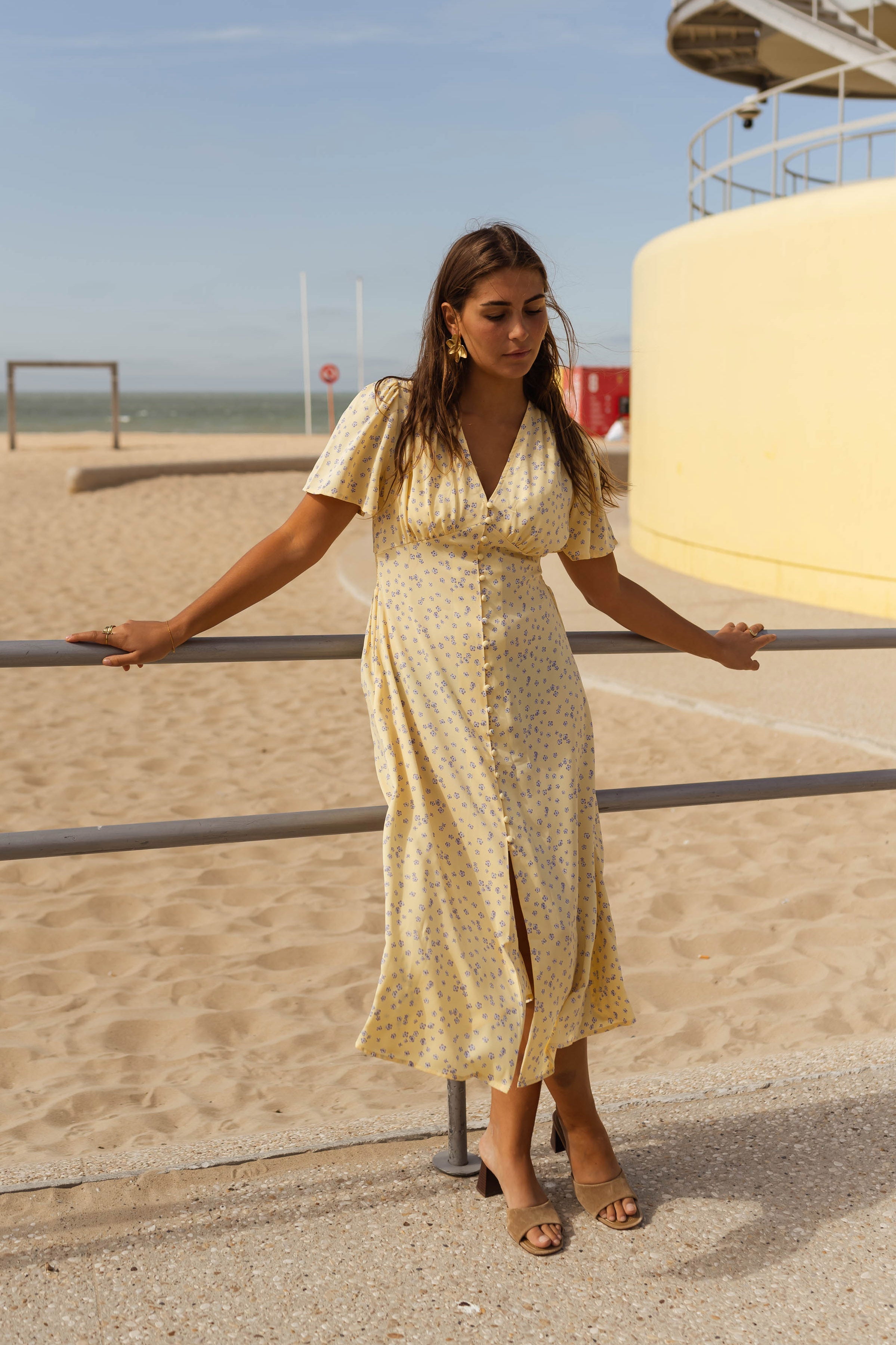 Ioana™ | Rochie midi de vară cu flori